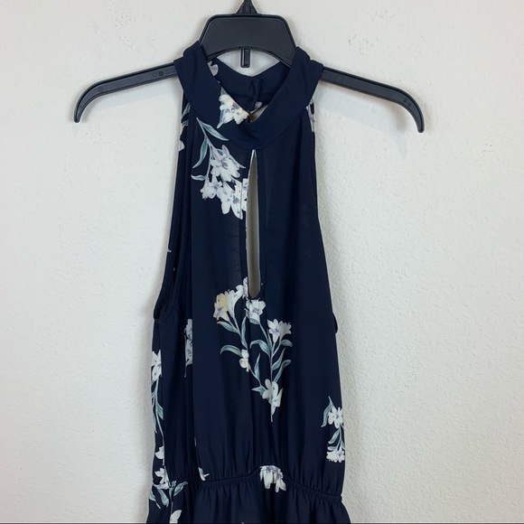 ❌Audrey 3+1 Floral Print Romper Navy Blue Size S - Picture 2 of 8